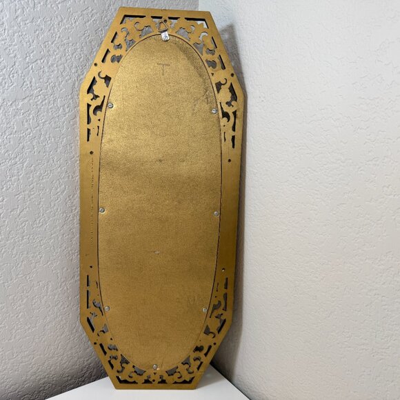 VTG Syroco MCM Mirror #4912 Gold Hollywood Regency USA Ornate Wall Decor 22"x9" - Picture 7 of 16